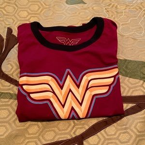 Burgundy Wonder Woman Crop Top